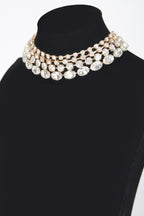 Multi Rhinestone Layered Necklace | Mixtshop LLC