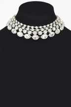 Multi Rhinestone Layered Necklace | Mixtshop LLC