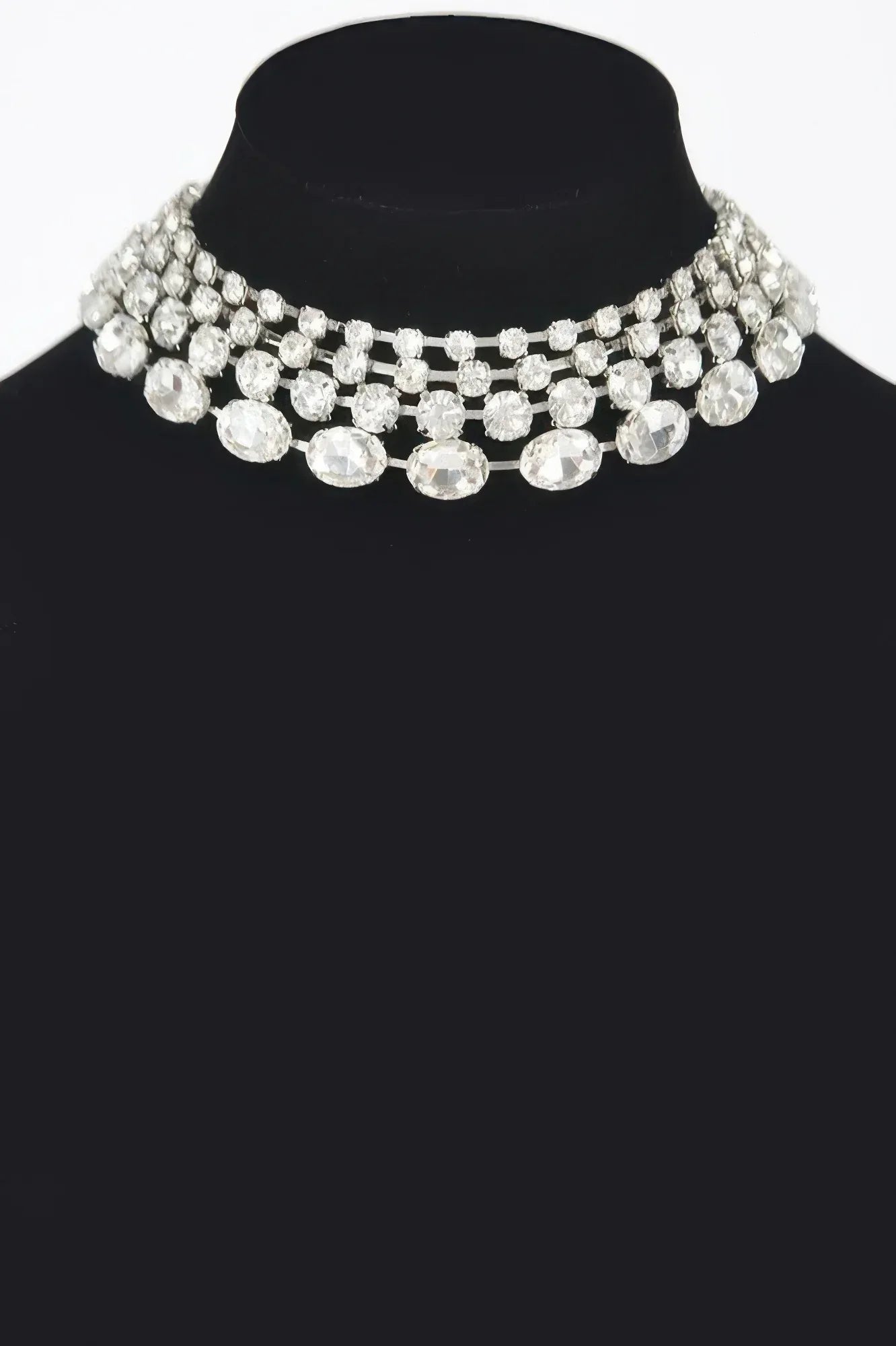 Multi Rhinestone Layered Necklace | Mixtshop LLC