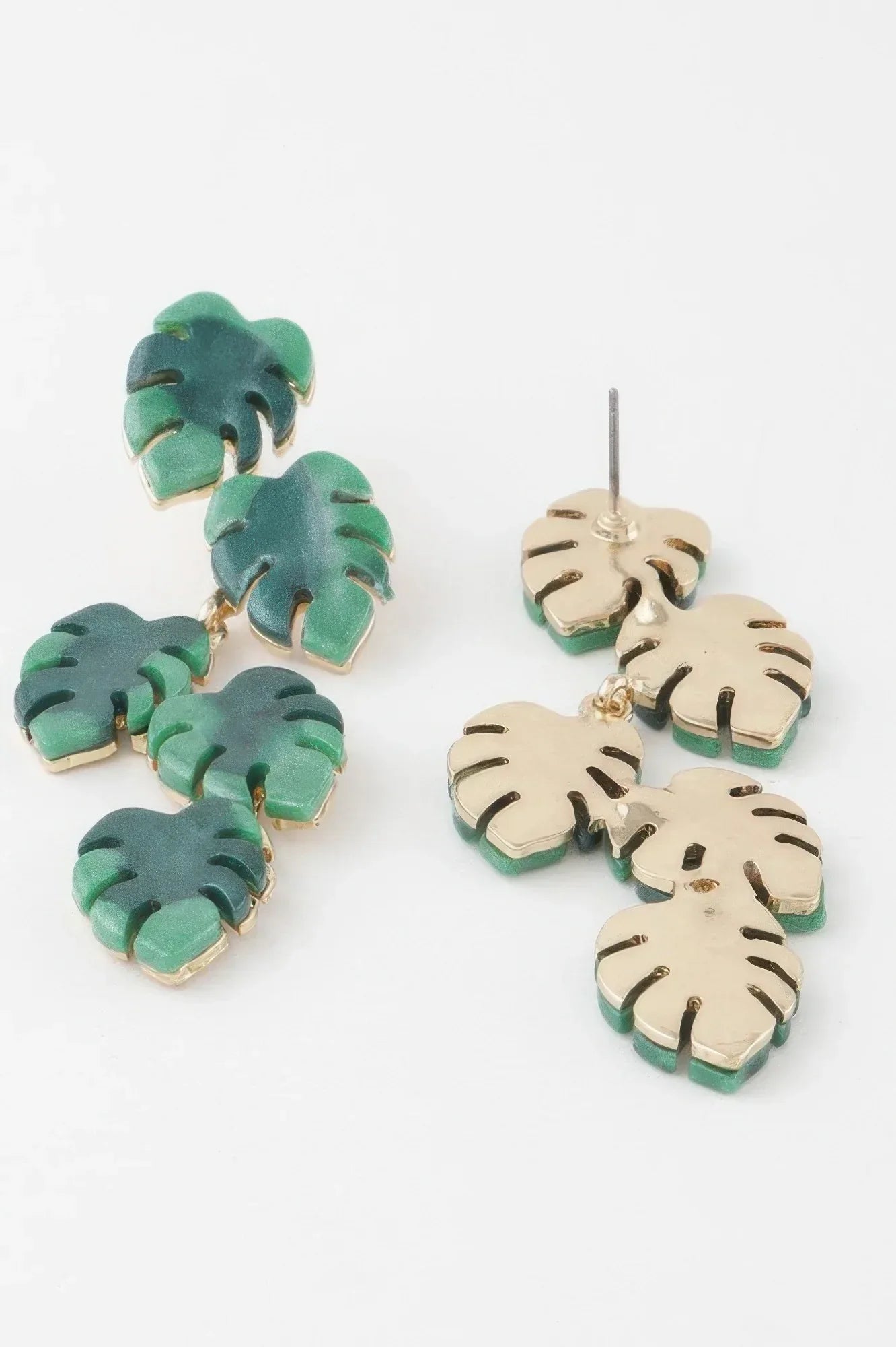 Monstera Leaf Drop Earrings Secondary image