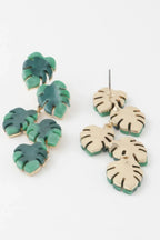 Monstera Leaf Drop Earrings | Mixtshop LLC