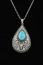 Antique Bull Teardrop Necklace | Mixtshop LLC