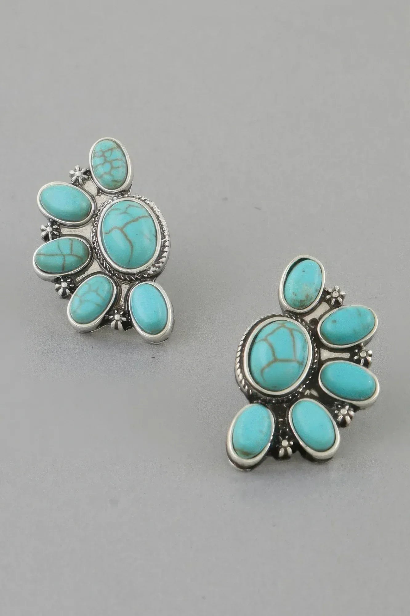 Antique Half Flower Stud Earrings | Mixtshop LLC
