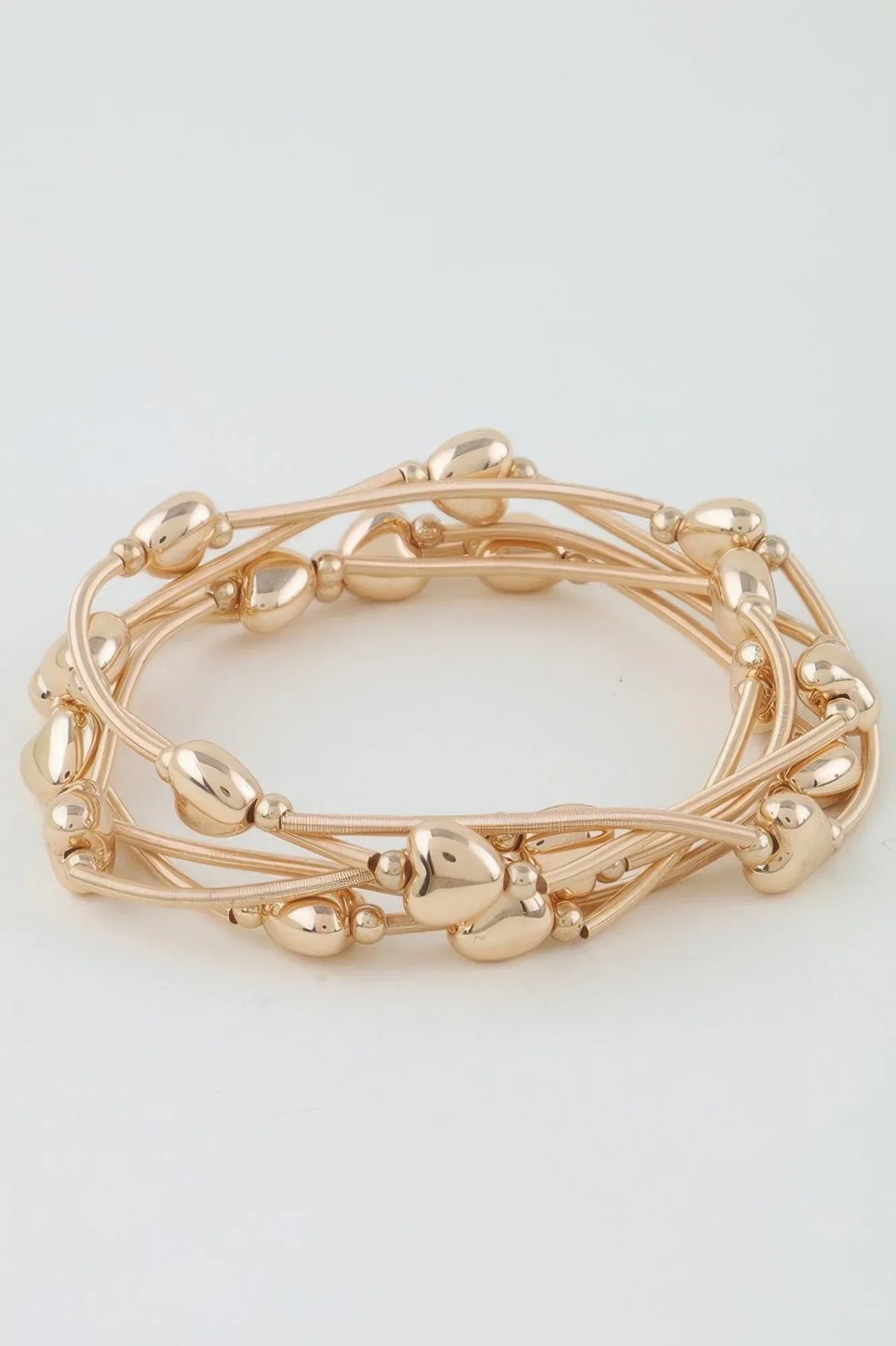 Shiny Heart Tube Beaded Bracelet | Mixtshop LLC