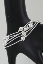 Shiny Heart Tube Beaded Bracelet | Mixtshop LLC