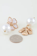 Marble Flower Stone Drop Earrings | Mixtshop LLC