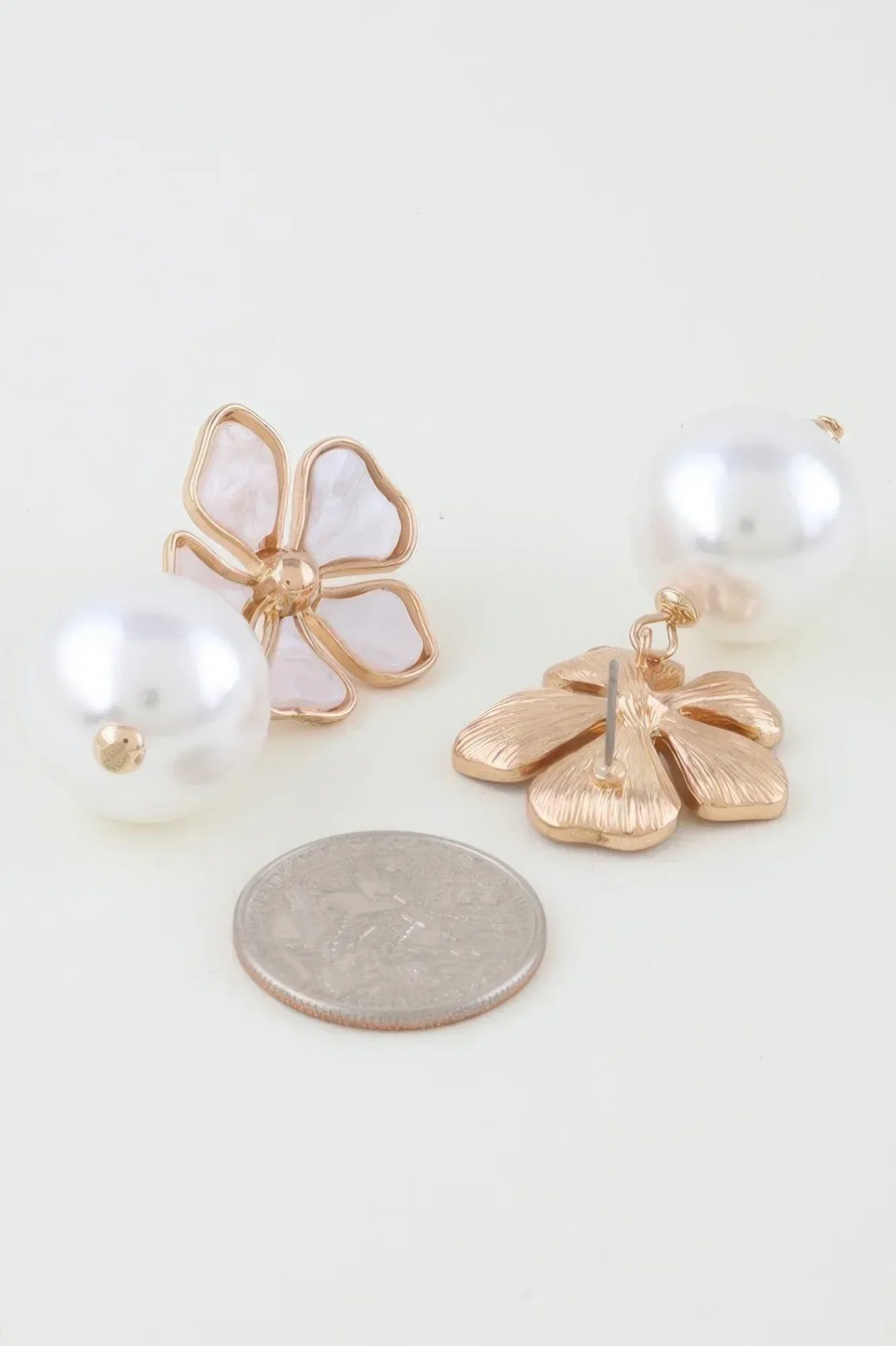 Marble Flower Stone Drop Earrings | Mixtshop LLC