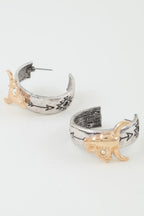 Native Flower Bull Hoop Earrings | Mixtshop LLC