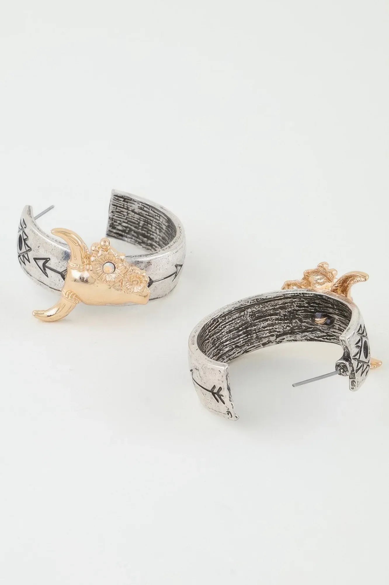 Native Flower Bull Hoop Earrings | Mixtshop LLC