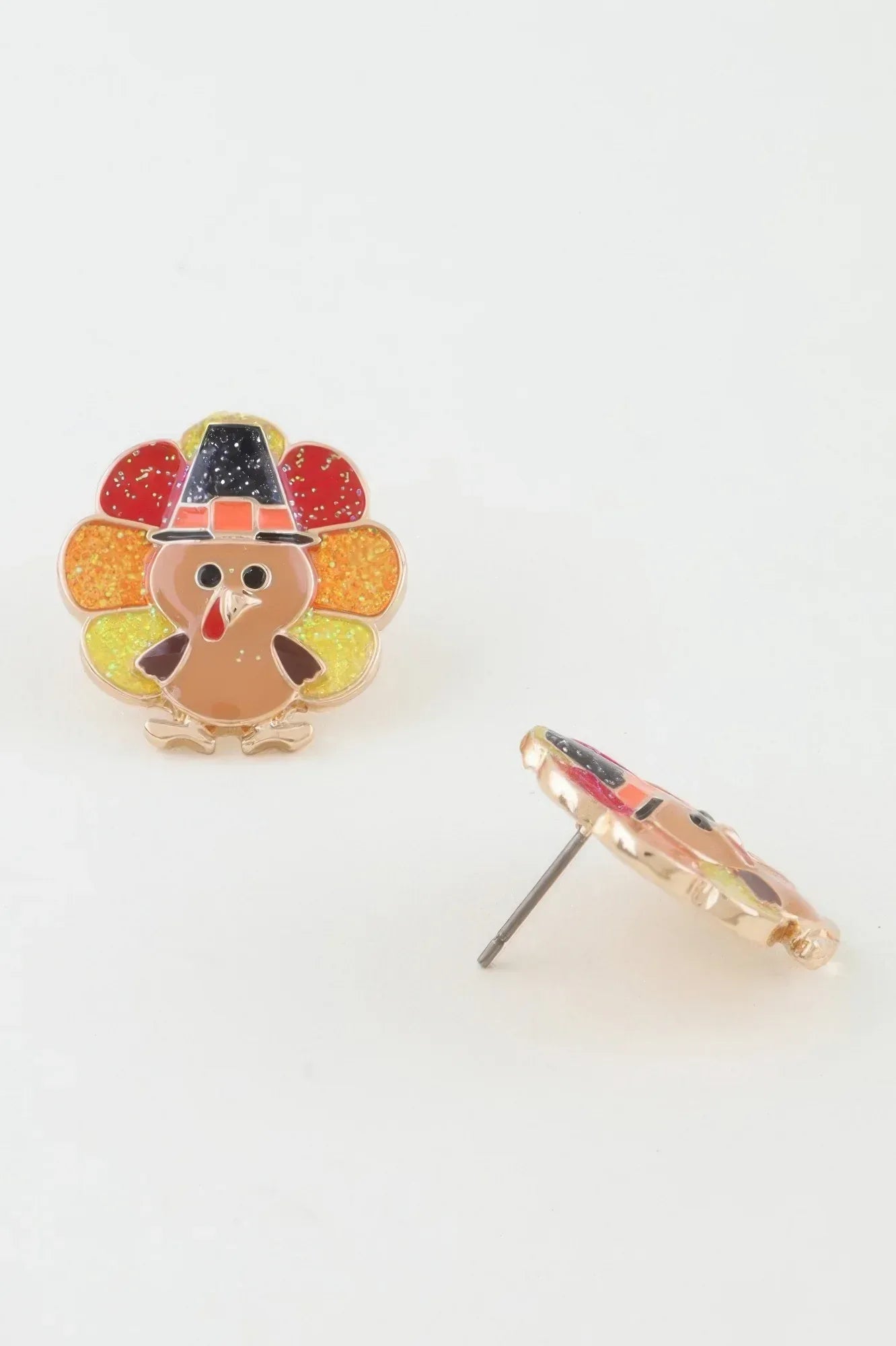Thanksgiving Turkey Stud Earrings Secondary image