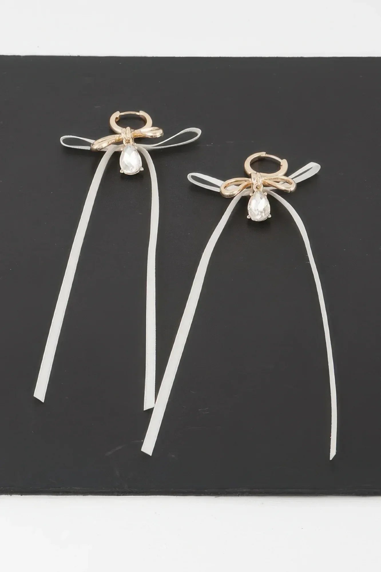 Ribbon Wrap Teardrop Earrings Secondary image