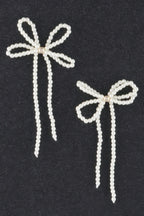 Double Pearl Ribbon Drop Earrings | Mixtshop LLC
