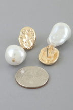 Abstract Pearl Stone Drop Earrings | Mixtshop LLC