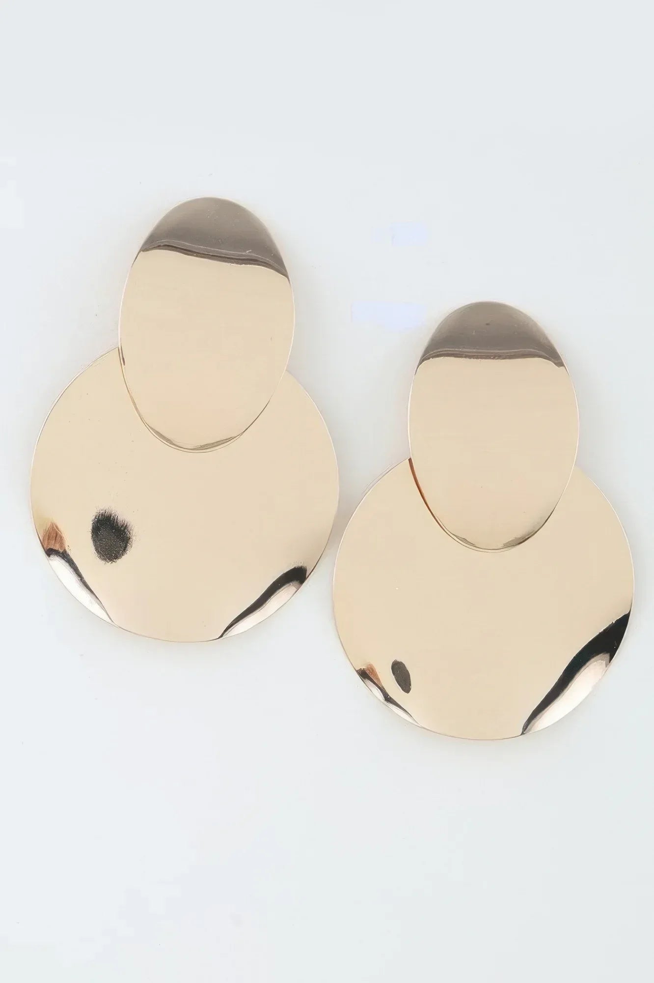 Shiny Minimal Petal Drop Earrings | Mixtshop LLC Main image