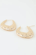 Hammered Moon Hoop Earrings | Mixtshop LLC