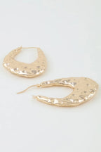 Hammered Moon Hoop Earrings | Mixtshop LLC