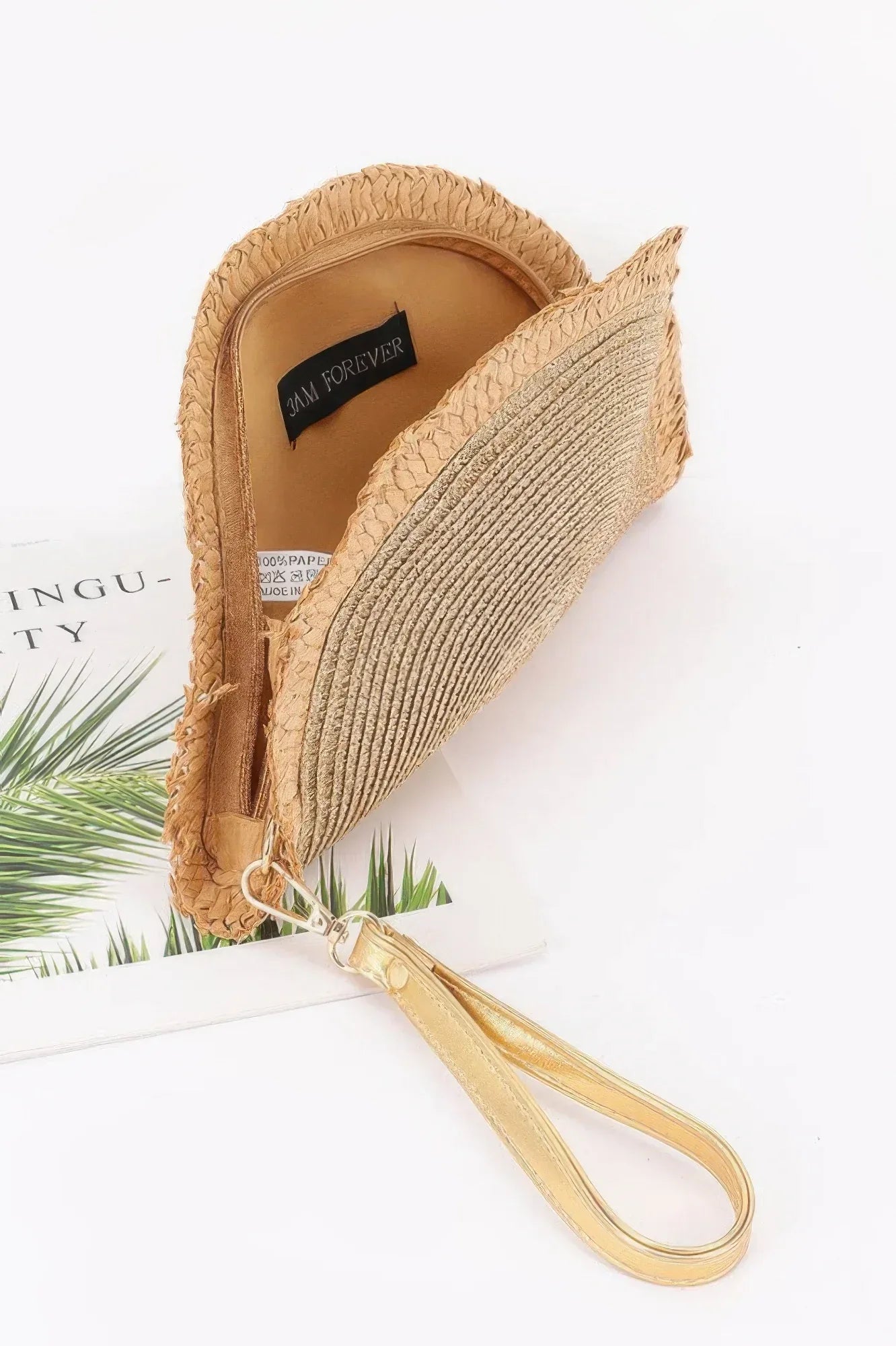 Metallic Faux Straw Clutch | Mixtshop LLC