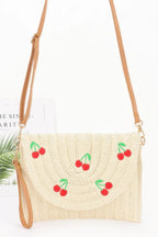 Faux Straw Cherry Clutch | Mixtshop LLC
