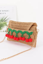 Faux Straw Cherry Clutch | Mixtshop LLC