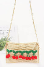 Faux Straw Cherry Clutch | Mixtshop LLC
