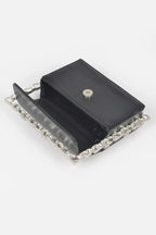 Faux Leather Multi Stonesallaroundsquarehandlebag | Mixtshop LLC