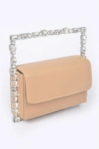 Faux Leather Multi Stonesallaroundsquarehandlebag | Mixtshop LLC