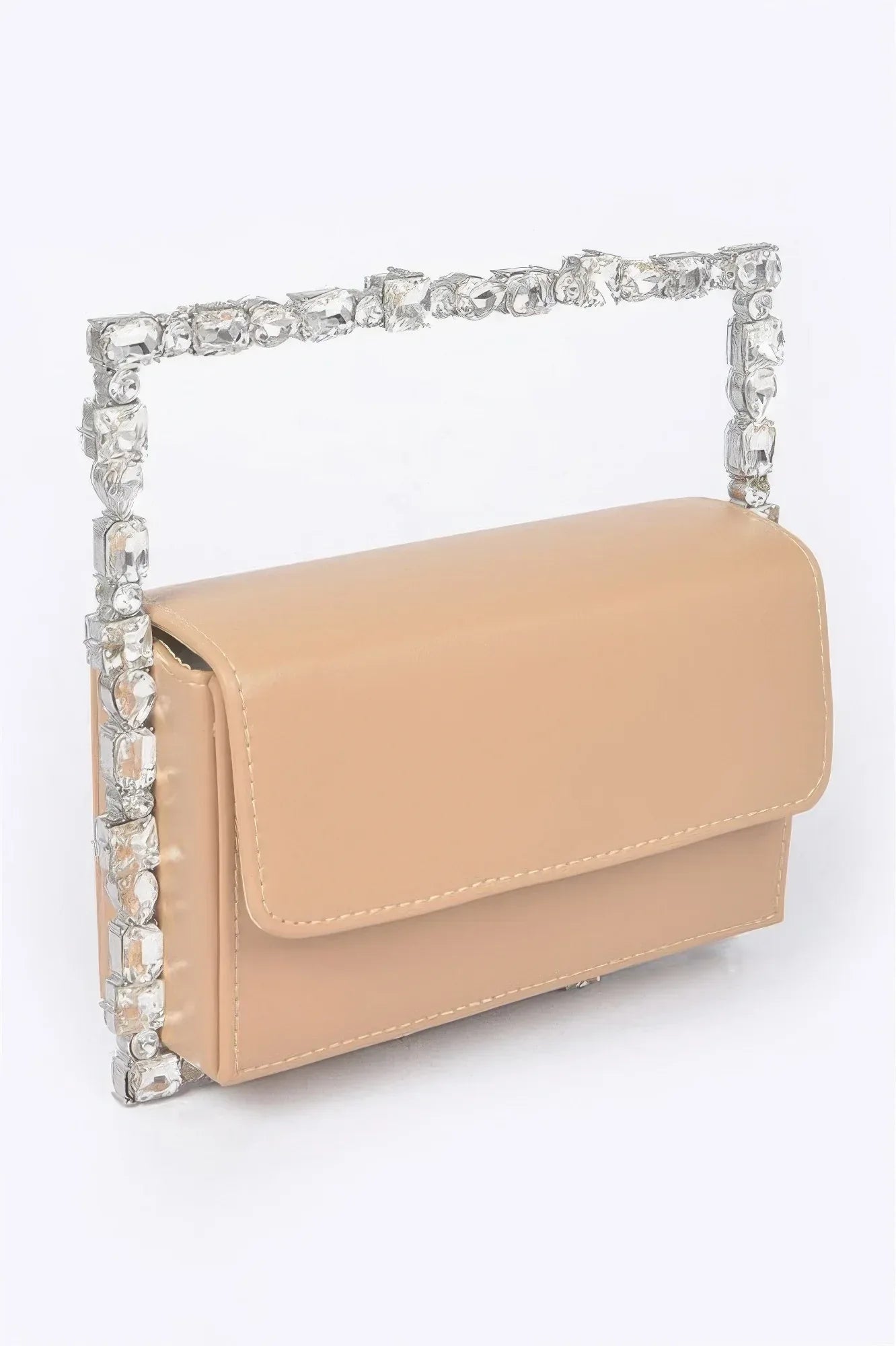 Faux Leather Multi Stonesallaroundsquarehandlebag | Mixtshop LLC