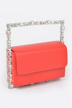 Faux Leather Multi Stonesallaroundsquarehandlebag | Mixtshop LLC
