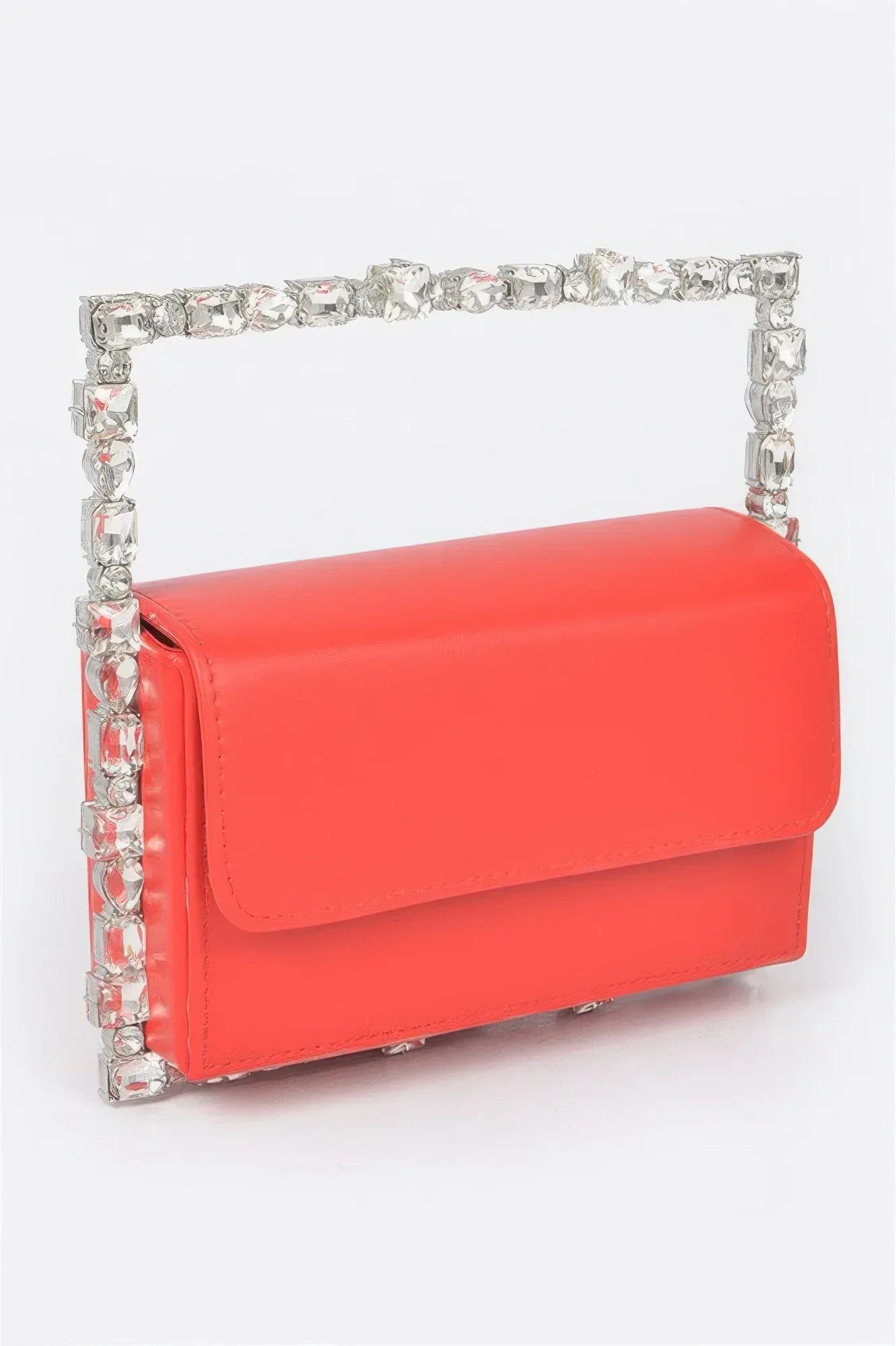 Faux Leather Multi Stonesallaroundsquarehandlebag | Mixtshop LLC