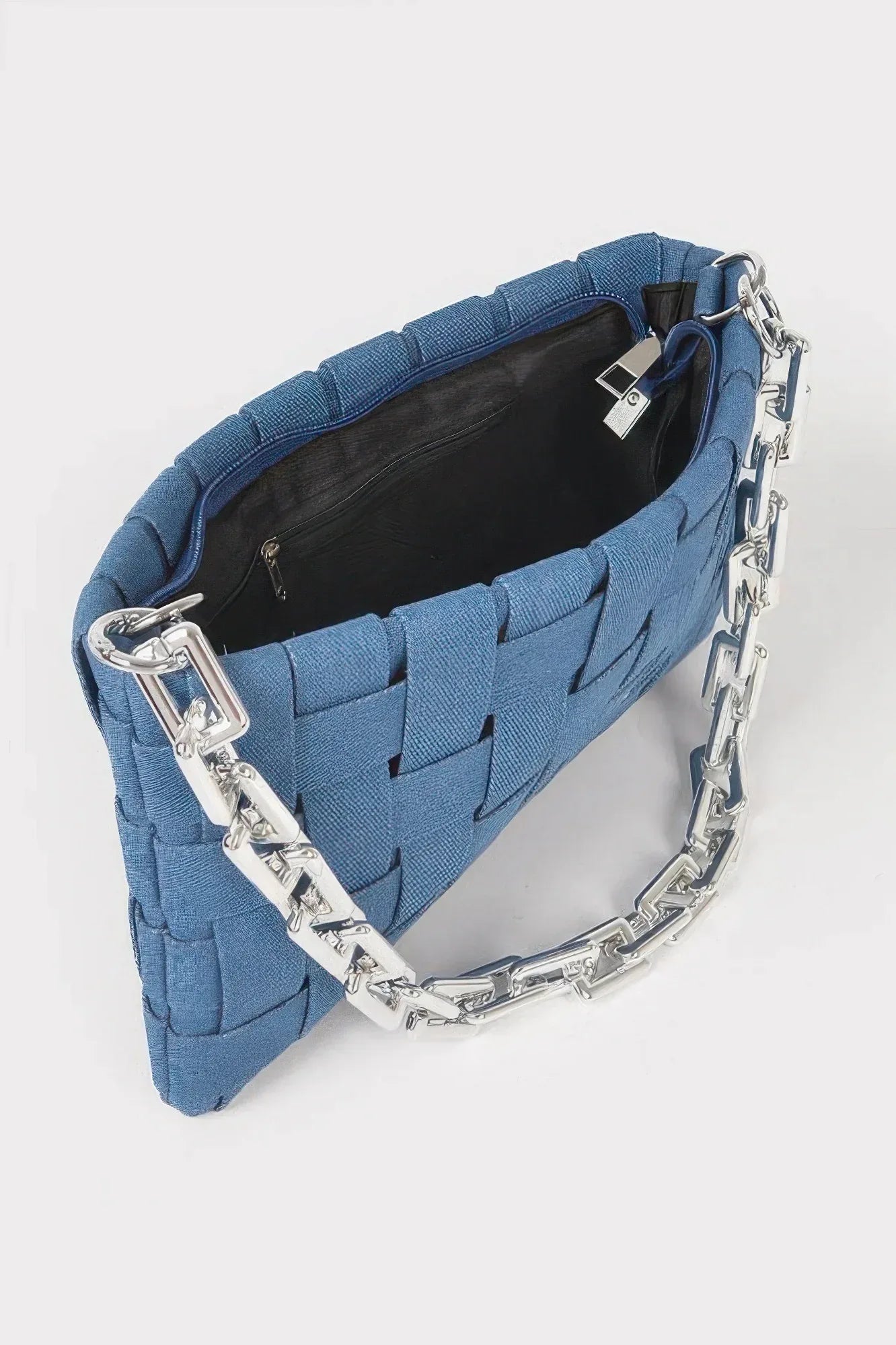 Denim Braided Chain Shoulder Bag | Mixtshop LLC