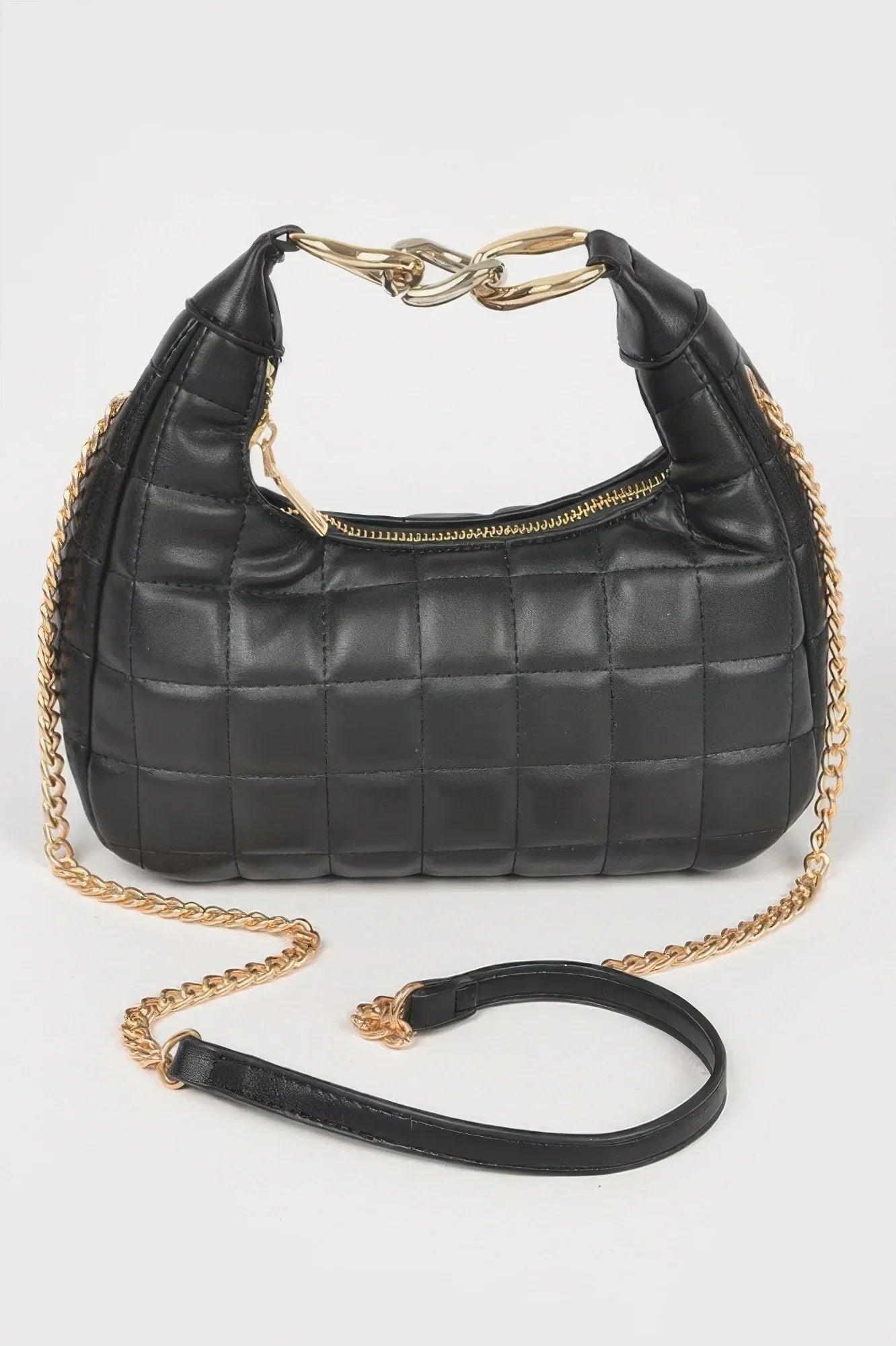 Quilted Faux Leather Hobo Bag | Mixtshop LLC