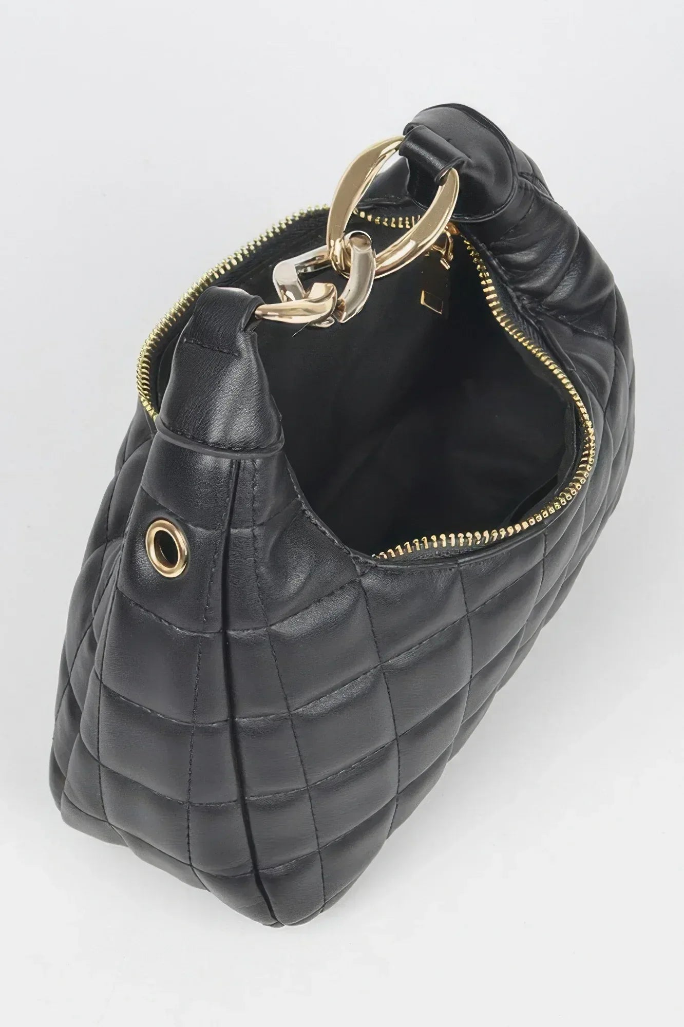 Quilted Faux Leather Hobo Bag | Mixtshop LLC