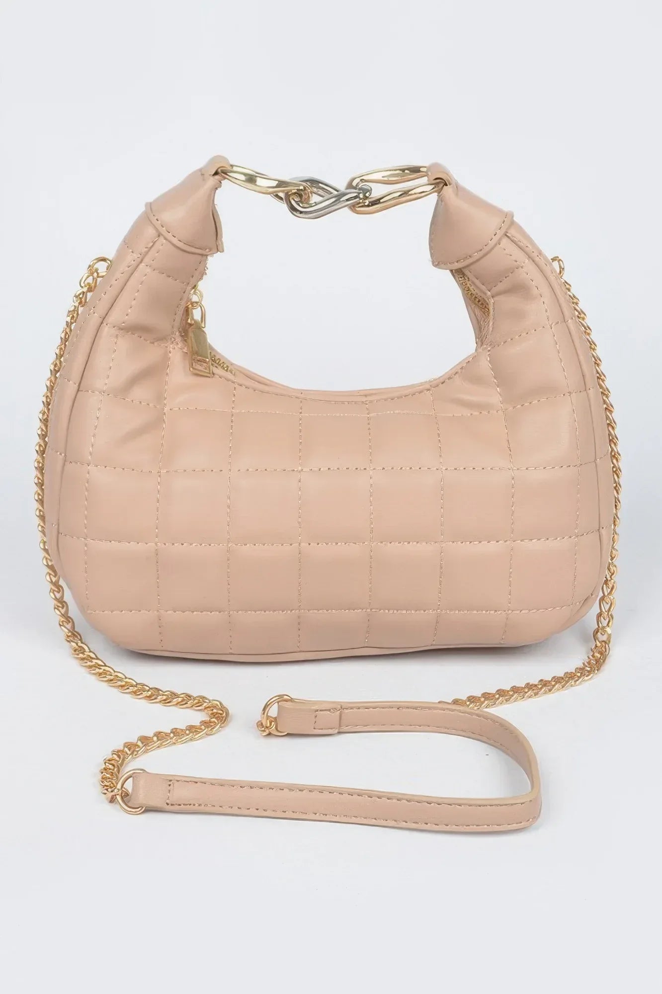 Quilted Faux Leather Hobo Bag | Mixtshop LLC