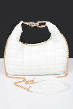 Quilted Faux Leather Hobo Bag | Mixtshop LLC