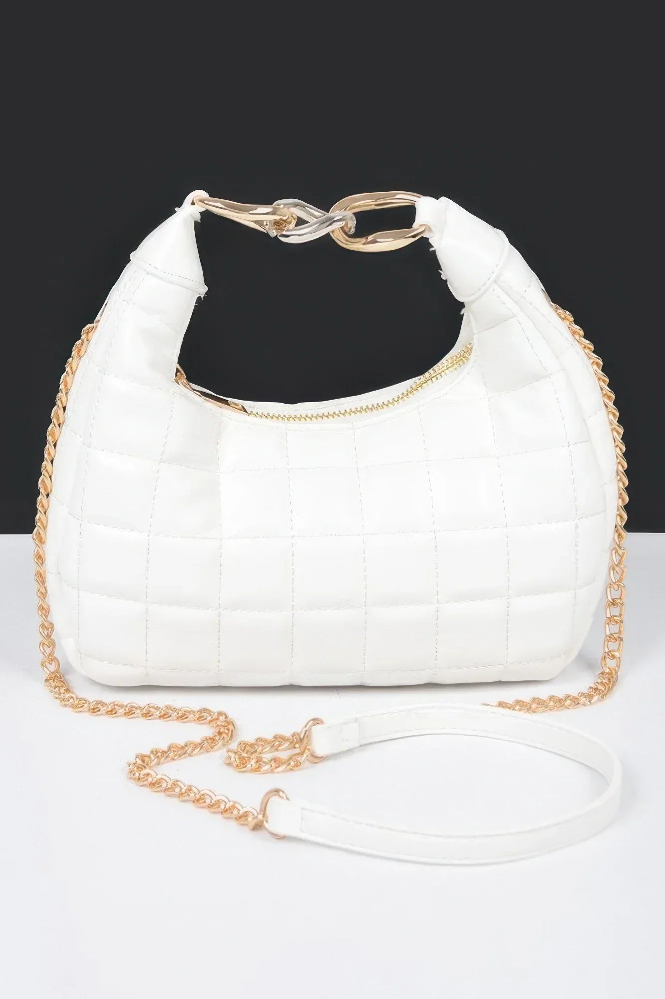 Quilted Faux Leather Hobo Bag | Mixtshop LLC