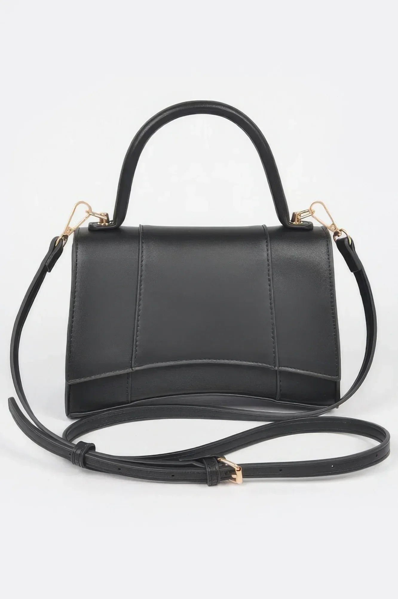 Faux Leather Top Handle Bag | Mixtshop LLC Main image