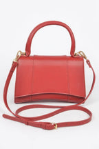 Faux Leather Top Handle Bag | Mixtshop LLC