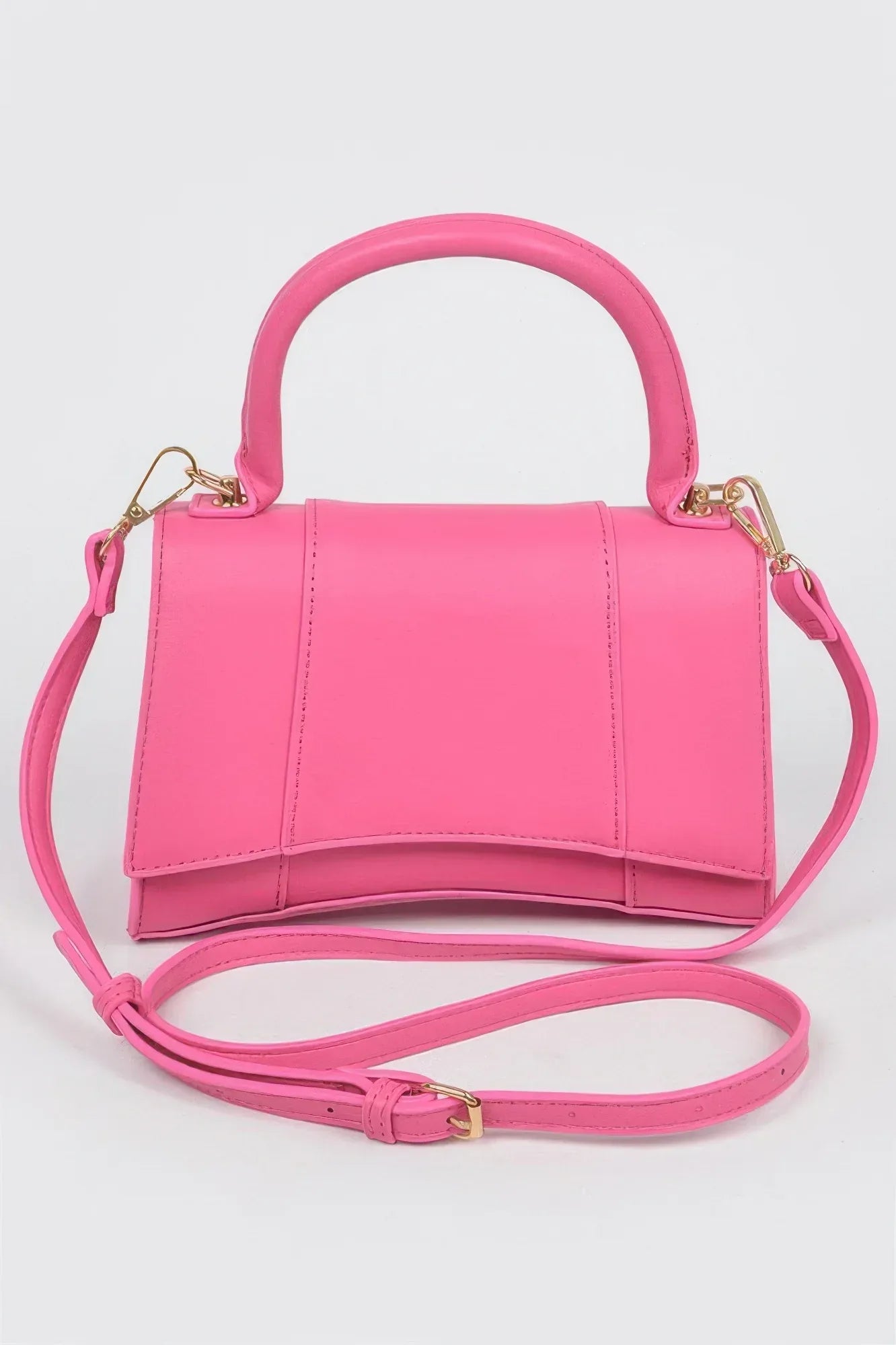 Faux Leather Top Handle Bag | Mixtshop LLC