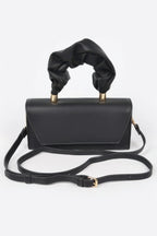 Simple Flap Clutch W/wrinkled Handle | Mixtshop LLC