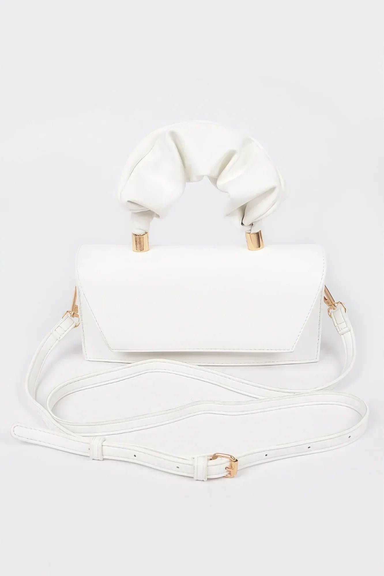 Simple Flap Clutch W/wrinkled Handle | Mixtshop LLC