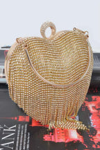 Rhinestone Fringe Heart Shape Party Bag | Mixtshop LLC