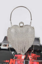 Rhinestone Fringe Heart Shape Party Bag | Mixtshop LLC