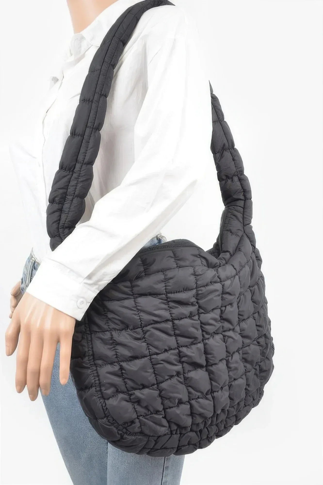 Quilted Nylon Oversize Crossbody Bag | Mixtshop LLC
