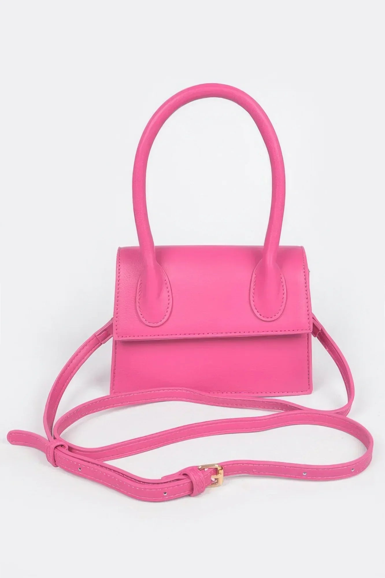 Faux Leather Top Handle Bag | Mixtshop LLC Main image