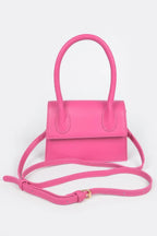 Faux Leather Top Handle Bag | Mixtshop LLC