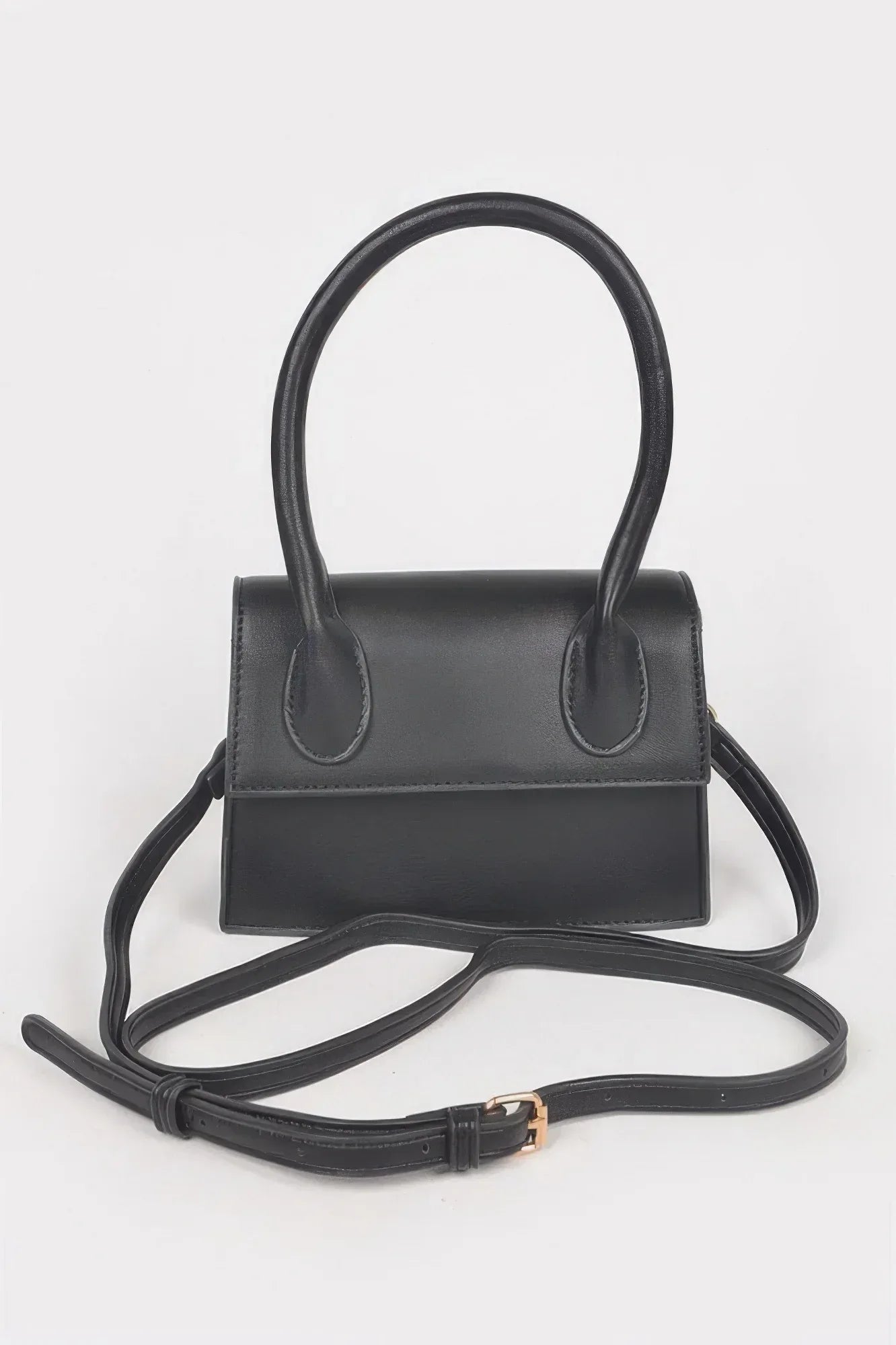 Faux Leather Top Handle Bag | Mixtshop LLC