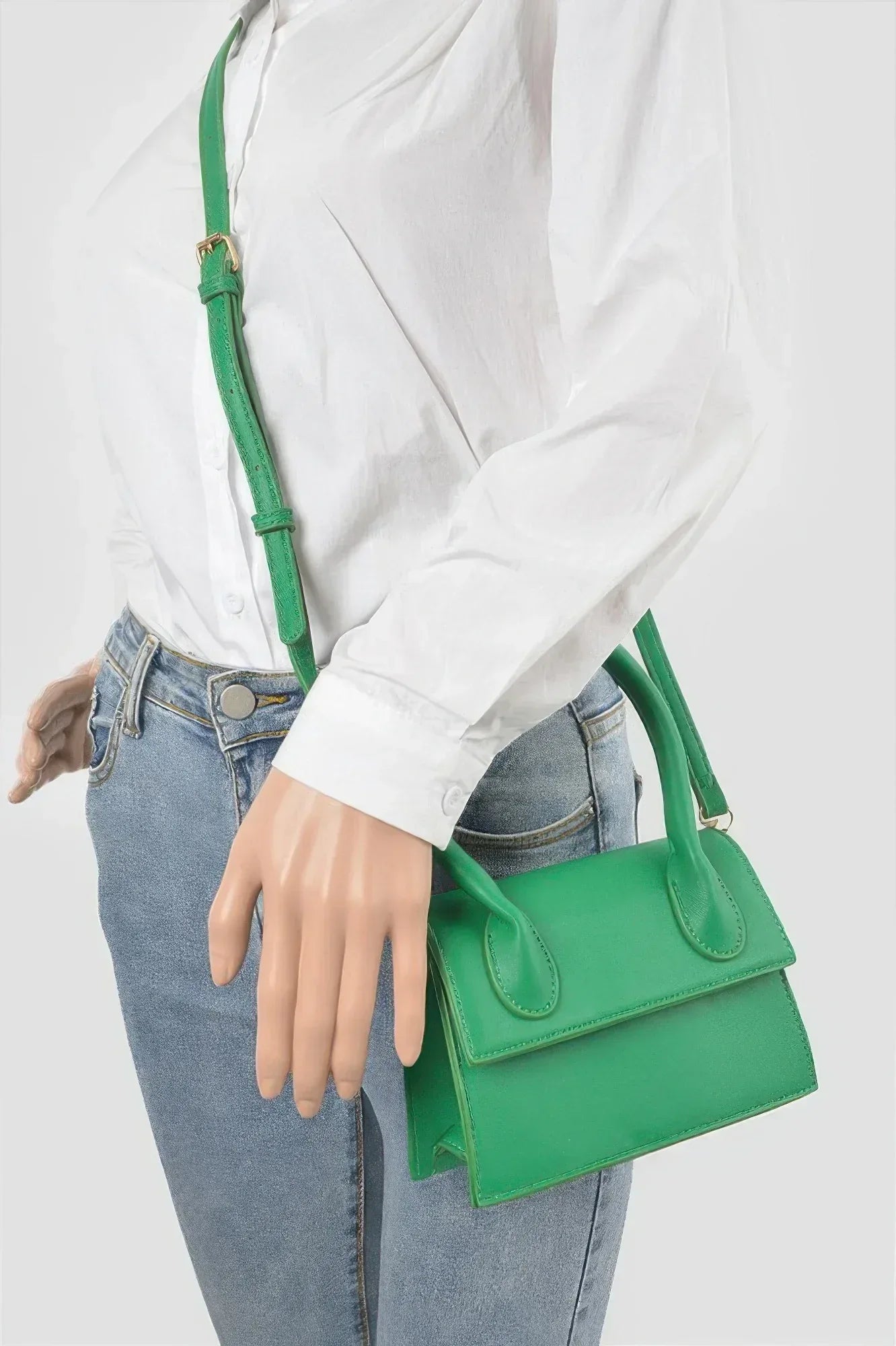 Faux Leather Top Handle Bag | Mixtshop LLC