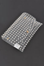 Faux Pearl Studded Transparent Envelope Clutch | Mixtshop LLC