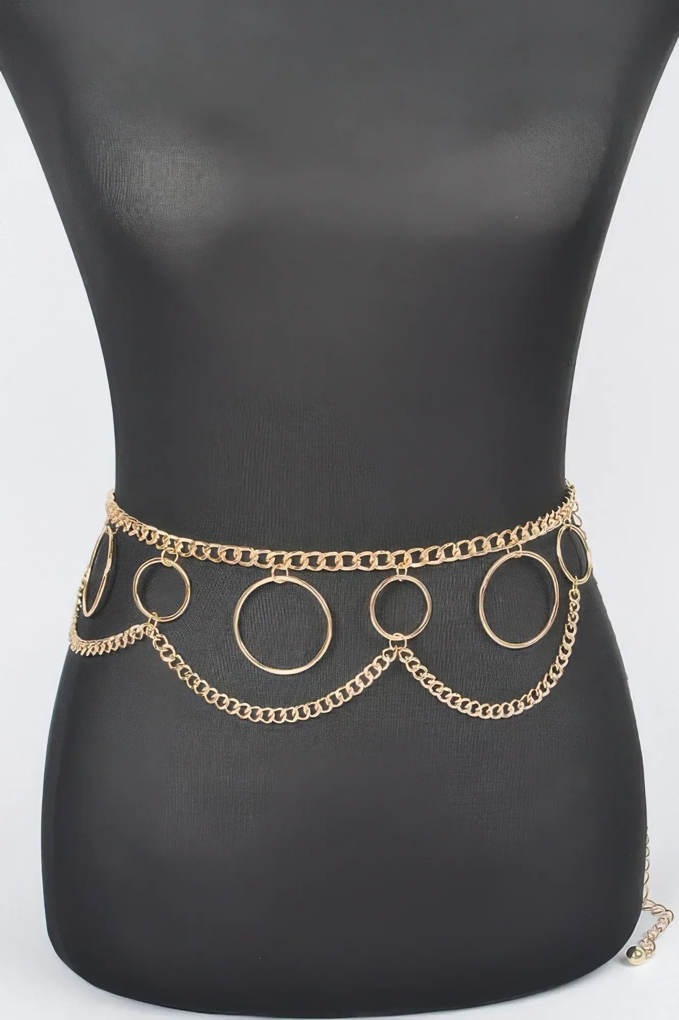 Multi O Ring Layered Chain Belt | Mixtshop LLC Main image