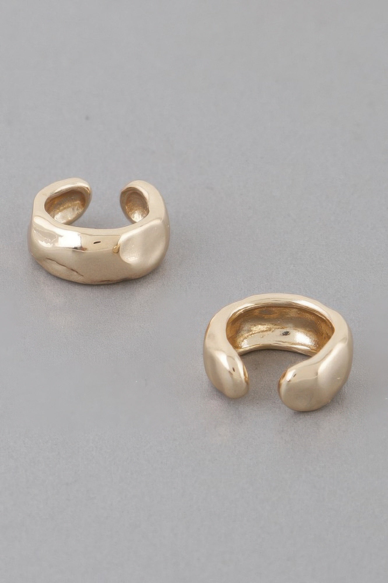 Abstract Dent Hoop Earrings Secondary image